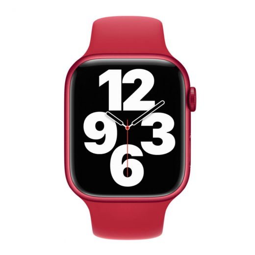 Оригінальний силіконовий ремінець Apple Sport Band (PRODUCT)Red для Apple Watch 45mm | 44mm | 42mm (MKUV3)