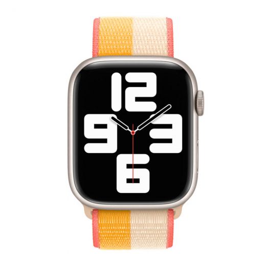Оригінальний ремінець Apple Sport Loop Maize | White для Apple Watch 45 mm | 44 mm | 42 mm (ML2Y3)
