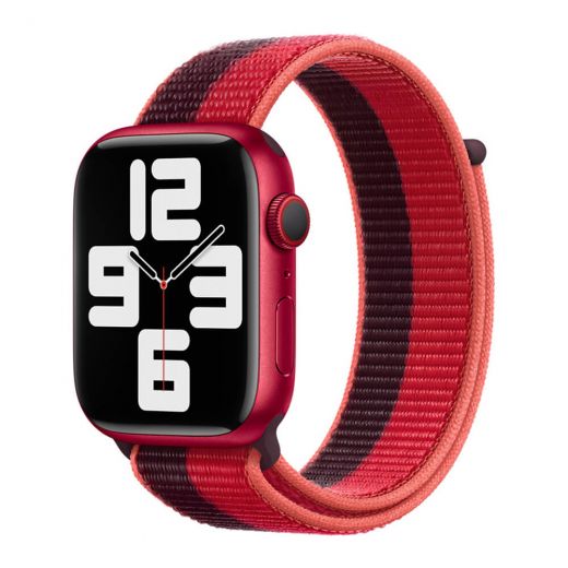 Оригинальный ремешок Apple Sport Loop (PRODUCT)RED для Apple Watch 42mm | 41mm | 40mm | 38mm (ML8F3)