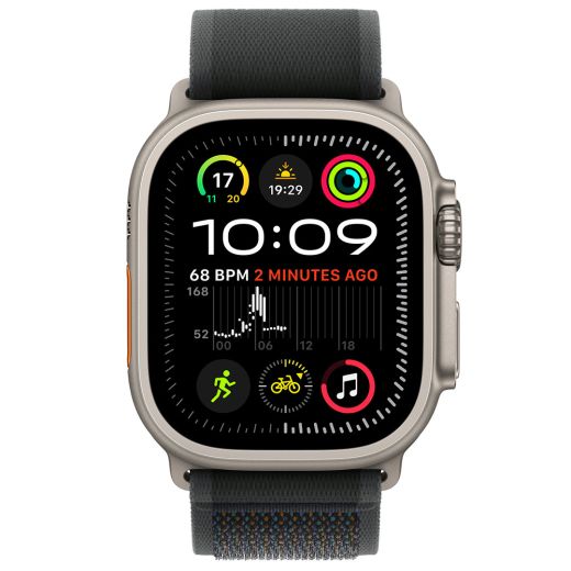 Оригинальный ремешок Apple Trail Loop Band Size S/M Black Natural Titanium Finish для Apple Watch 49мм | 46мм | 45мм | 44мм (MXTQ3)