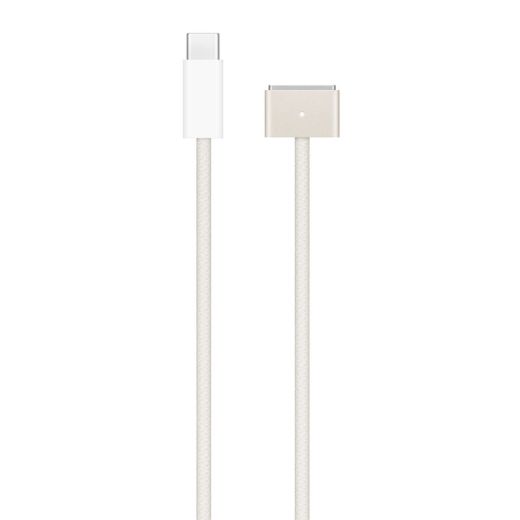 Оригінальний зарядний кабель Apple USB-C to MagSafe 3 Cable (2 m) Starlight для MacBook Air 13.6 (2022) | MacBook Pro 16 | 14 (2021) (MPL33)