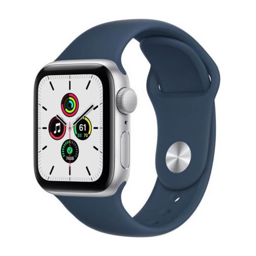 Смарт-годиннинк Apple Watch SE GPS 40mm Silver Aluminium Case with Abyss Blue Sport Band (MKNY3)
