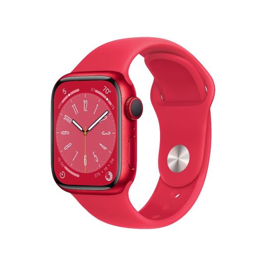 Смарт-годинник Apple Watch Series 8 GPS, 41mm (PRODUCT)RED Aluminium Case With (PRODUCT)RED Sport Band (MNP73)