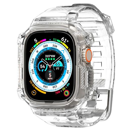 Захисний чохол Spigen Rugged Armor Pro Crystal Clear для Apple Watch Ultra | Ultra 2 49mm (ACS05461)