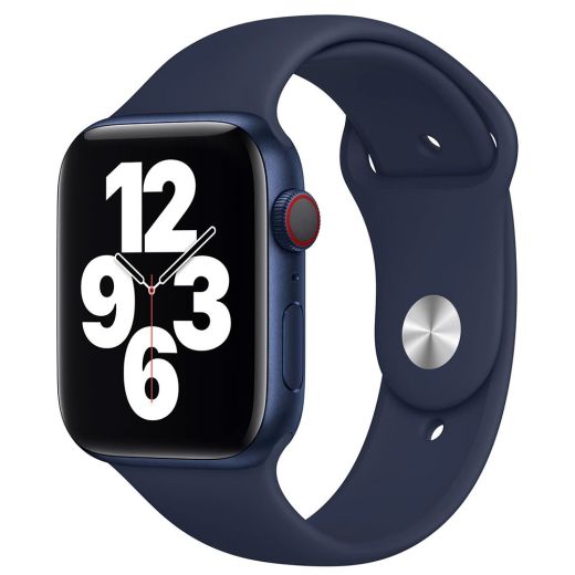 Оригінальний силіконовий ремінець Apple Sport Band Deep Navy для Apple Watch 49мм | 46мм | 45мм | 44мм