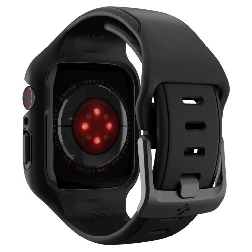 Ремінець з чохлом Spigen Liquid Air Pro Black для Apple Watch 45mm (ACS04182)