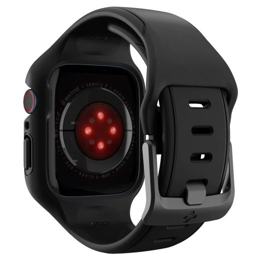 Ремешок с чехлом Spigen Liquid Air Pro Black для Apple Watch 45mm (ACS04182)