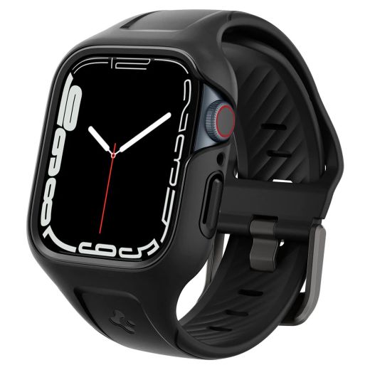 Ремінець з чохлом Spigen Liquid Air Pro Black для Apple Watch 45mm (ACS04182)