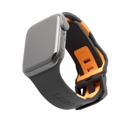 Ремінець UAG Civilian Silicone Black/Orange для Apple Watch 45mm | 44mm | 42mm (19148D114097)