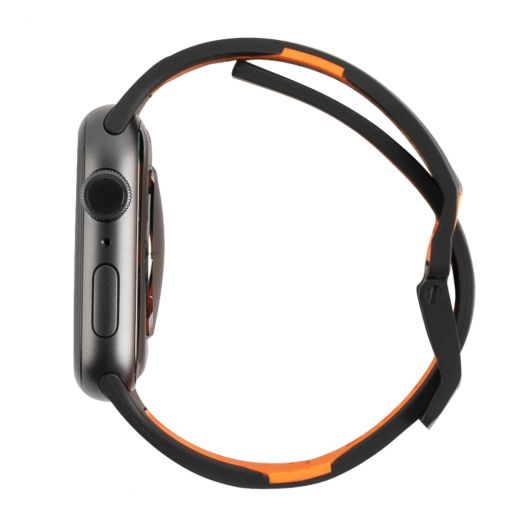 Ремешок UAG Civilian Silicone Black/Orange для Apple Watch 45mm | 44mm | 42mm (19148D114097)