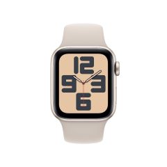 Смарт-годинник Apple Watch Series SE GPS, 40mm Starlight Aluminium Case with Starlight Sport Band S/M (MR9U3) 2023