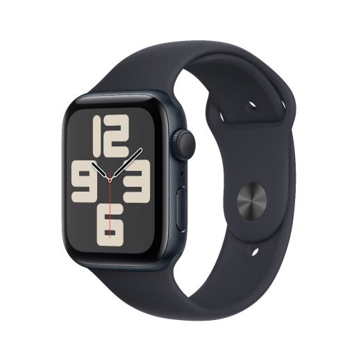 Смарт-годинник Apple Watch Series SE GPS, 44mm Midnight Aluminium Case with Midnight Sport Band Size M/L (MRE93) 2023