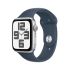 Смарт-часы Apple Watch Series SE GPS, 44mm Silver Aluminium Case with Storm Blue Sport Band Size M/L (MREE3) 2023