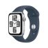 Смарт-годинник Apple Watch Series SE GPS, 44mm Silver Aluminium Case with Storm Blue Sport Band Size M/L (MREE3) 2023