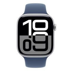 Смарт-часы Apple Watch Series 10 GPS 42мм Silver Aluminium Case with Denim Sport Band S/M (MWWA3)