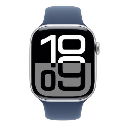 Смарт-часы Apple Watch Series 10 GPS 42мм Silver Aluminium Case with Denim Sport Band S/M (MWWA3)