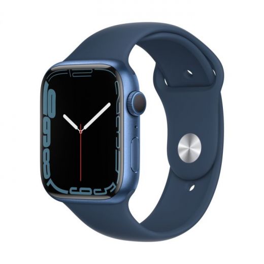 Смарт-годинник Apple Watch Series 7 GPS, 45mm Blue Aluminium Case With Blue Sport Band (MKN83)