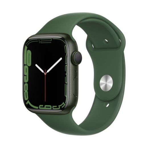 Смарт-часы Apple Watch Series 7 GPS, 45mm Green Aluminium Case With Green Sport Band (MKN73) Б/У