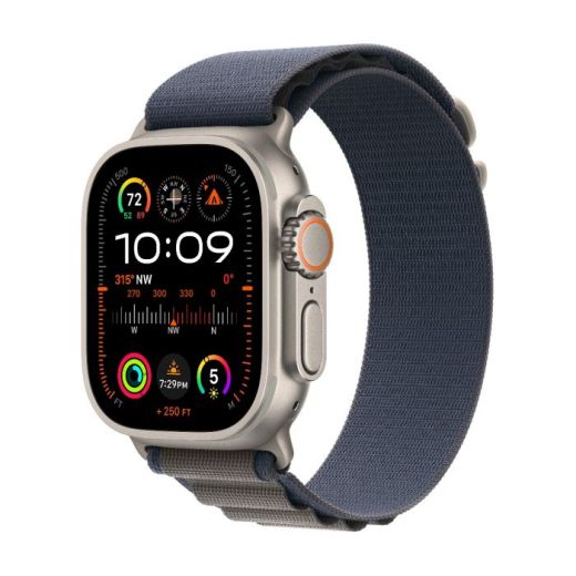 Оригінальний ремінець Apple Alpine Loop Small Blue для Apple Watch 49mm | 45mm | 44mm (MT5J3)