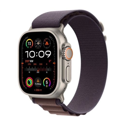 Оригинальный ремешок Apple Alpine Loop Small Indigo для Apple Watch 49mm | 45mm | 44mm (MT5N3)