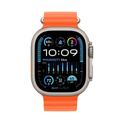 Смарт-часы Apple Watch Ultra 2 49mm (GPS + Cellular) Titanium Case with Orange Ocean Band (MREH3)