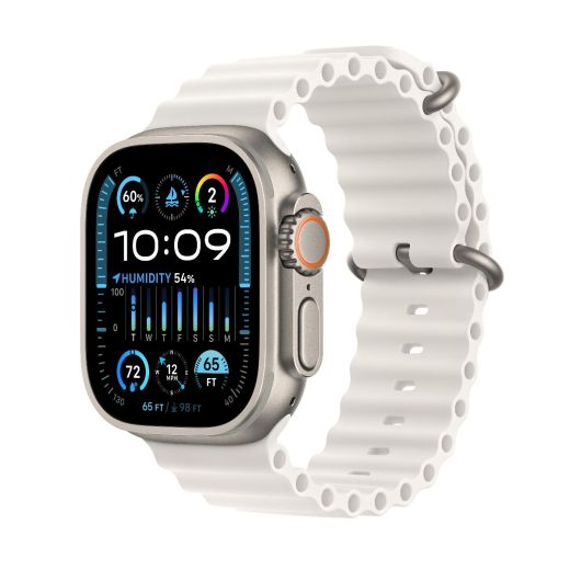 Смарт-годинник Apple Watch Ultra 2 49mm (GPS + Cellular) Titanium Case with White Ocean Band (MREJ3)