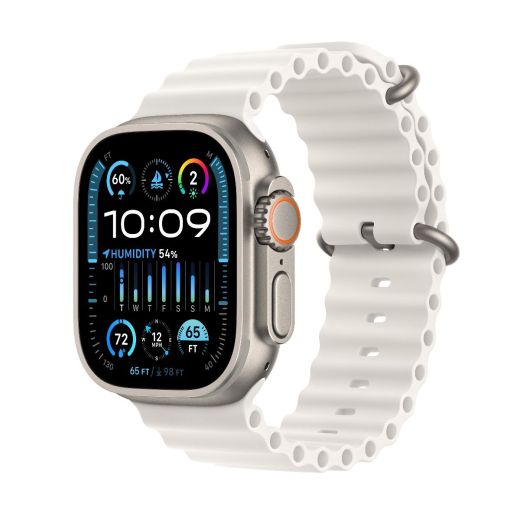 Смарт-годинник Apple Watch Ultra 2 49mm (GPS + Cellular) Titanium Case with White Ocean Band (MREJ3)