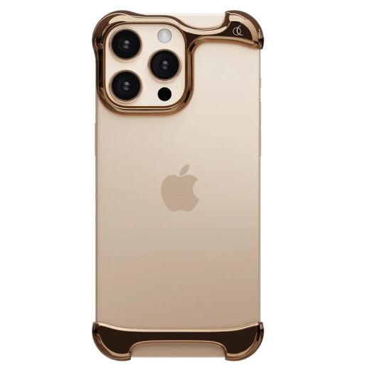 Металлический чехол-бампер Arc Pulse Rose Bronze для iPhone 16 Pro Max