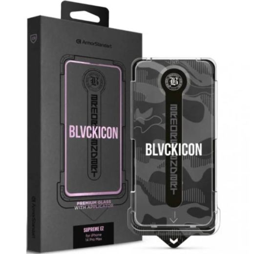 Захисне скло з аплікатором ArmorStandart Black Icon Supreme EZ для iPhone 14 Pro Max (ARM79260)
