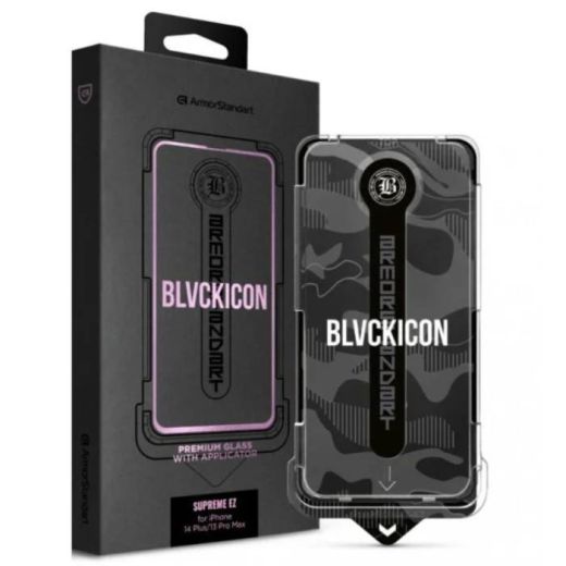 Захисне скло з аплікатором ArmorStandart Black Icon Supreme EZ для iPhone 14 Plus | 13 Pro Max (ARM79258)