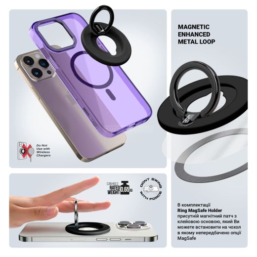 Магнитное кольцо держатель ArmorStandart Ring MagSafe Holder Black (ARM70584)