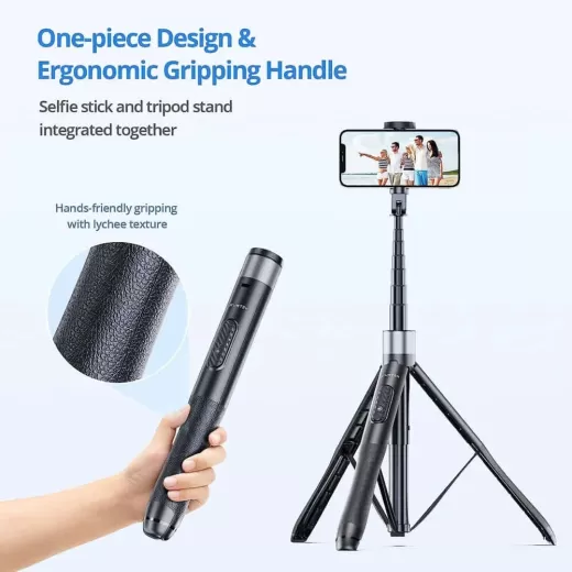 Палка для селфи на штативе Atumtek Premium Plus 150 см Phone Tripod Selfie Stick Black