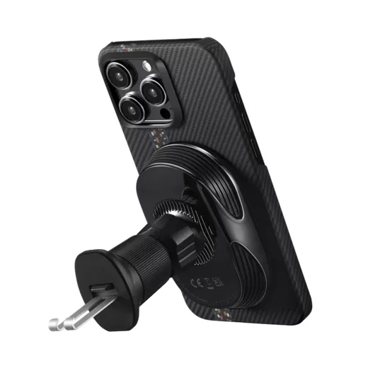 Держатель для телефона с беспроводной зарядкой Pitaka MagEZ Car Mount Pro 2 (CM2303N)