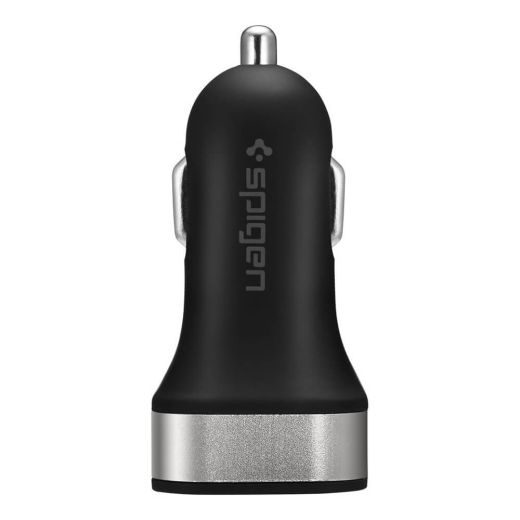 Автомобильное зарядное устройство Spigen Dual Port USB F24QC 4.8A Black