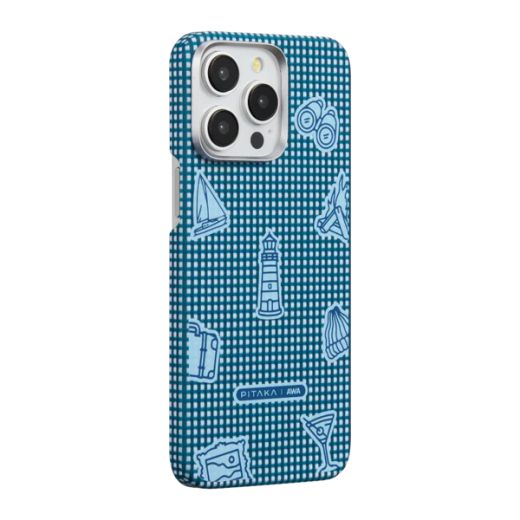 Карбоновий чохол Pitaka x AWA | MagEZ Case 5 Ocean для iPhone 15 Pro