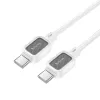 Кабель HOCO X108 Benefit 60W Silicone Charging Data Cable USB-C to USB-C 1м White