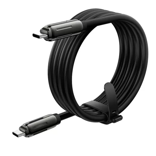 Кабель HOCO U136 Prize 60W Charging Data Cable USB-C to USB-C 1,2м Black