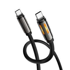 Кабель HOCO U136 Prize 60W Charging Data Cable USB-C to USB-C 1,2м Black