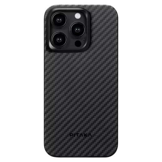 Карбоновый чехол Pitaka MagEZ Case 4 1500D Black/Grey (Twill) для iPhone 15 Pro Max (KI1501PM)