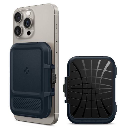 Магнитный кошелек Spigen iPhone Lock Fit MagSafe Wallet Metal Slate (AFA08526)