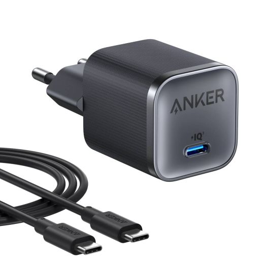 Зарядка Anker Nano Charger (45W, with 1.8м USB-C cable) Black