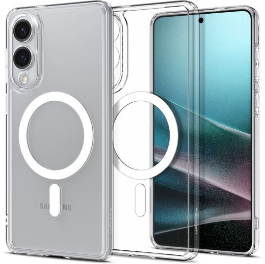 Прозрачный чехол Spigen Ultra Hybrid (MagFit) Clear White для Samsung Galaxy S25 Edge (ACS09418)