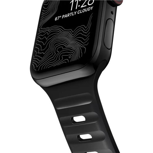 Силіконовий ремінець Nomad Sport Strap Black для Apple Watch 49мм | 45мм | 44мм (NM1AM10000)