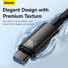 Кабель Baseus Tungsten Gold Fast Charging Data Cable Type-C to Type-C 240W 1 метр (CAWJ040001)