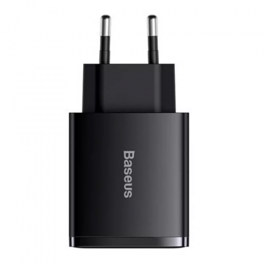 Швидка зарядка Baseus Compact Quick Charger 30W QC+ PD Black (1Type-C + 2USB) (CCXJ-E01)