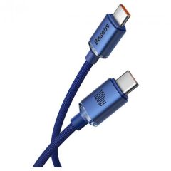 Кабель Baseus Crystal Shine Series Type-C to Type-C 100W 2m Blue (CAJY000703)