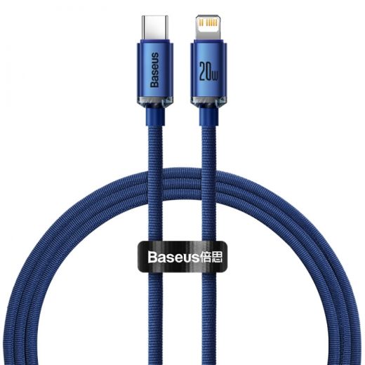 Кабель Baseus Crystal Shine Type-C to Lightning 20W 1.2m Blue (CAJY000203)