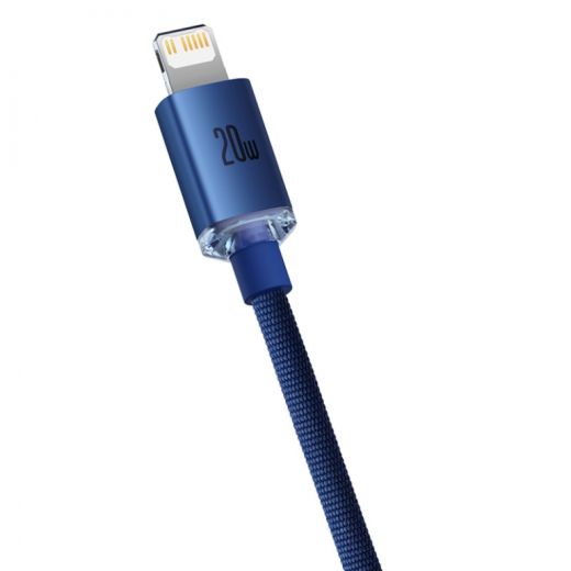 Кабель Baseus Crystal Shine Type-C to Lightning 20W 1.2m Blue (CAJY000203)