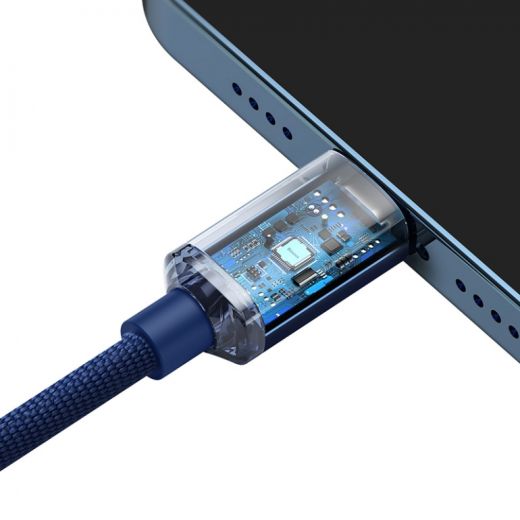 Кабель Baseus Crystal Shine Type-C to Lightning 20W 1.2m Blue (CAJY000203)