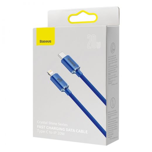 Кабель Baseus Crystal Shine Type-C to Lightning 20W 1.2m Blue (CAJY000203)